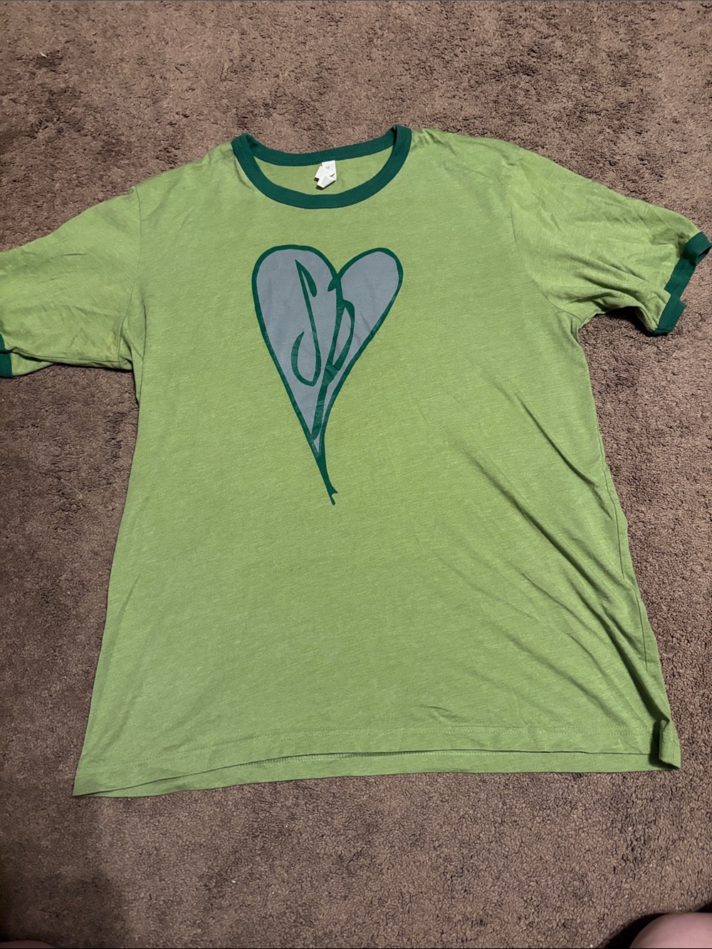 Men’s Scott Pilgrim vs the World Green Graphic Ringer Tee XL Halloween